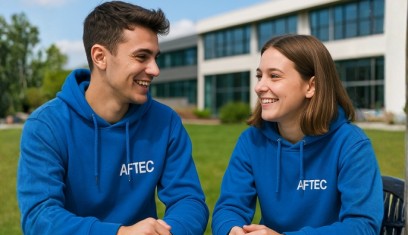 Deux étudiants autour d'une table