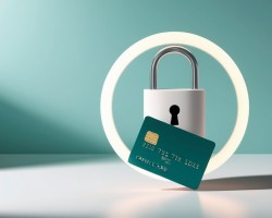 un cadenas avec une carte bancaire